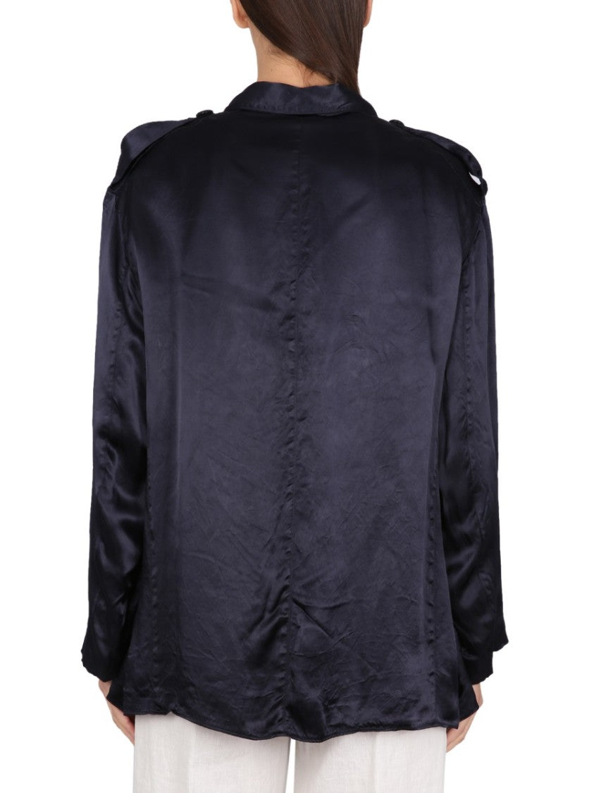 Aspesi Single-Breasted Jacket With Epaulets