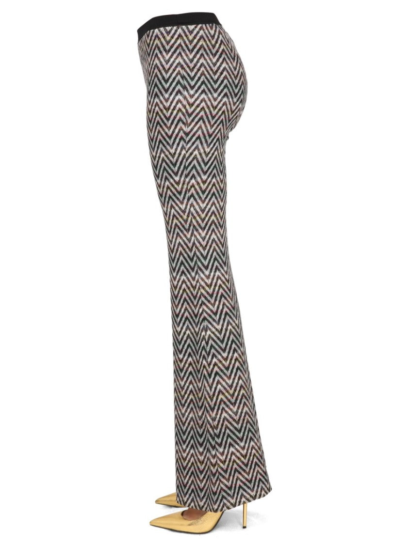 Missoni Flared Pants With Iconic Zigzag Design