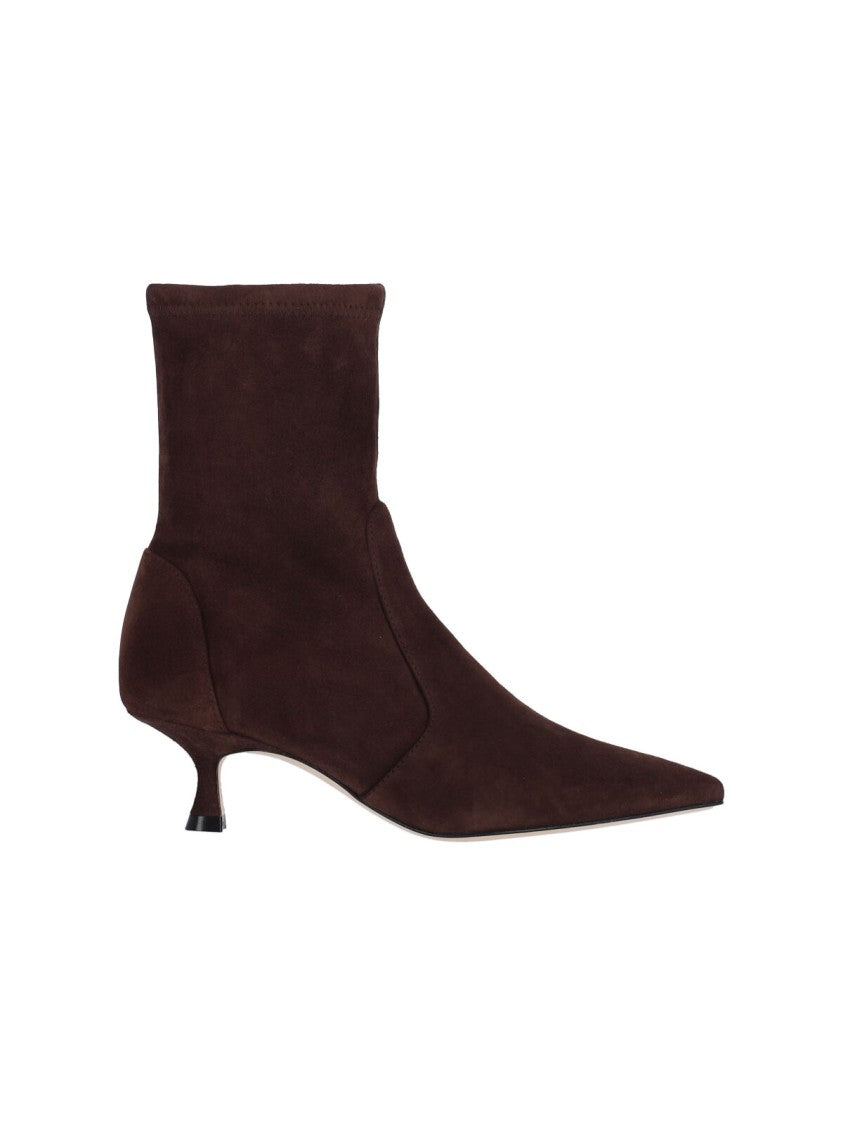 Stuart Weitzman "Naomi 50" Ankle Boots – Black