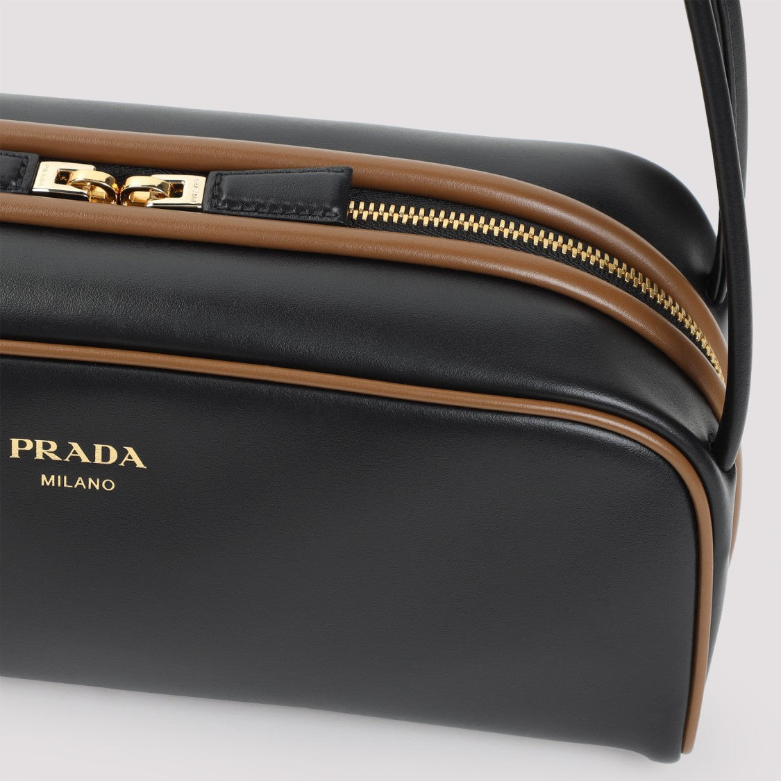 Prada Black Calf Leather Shoulder Bag