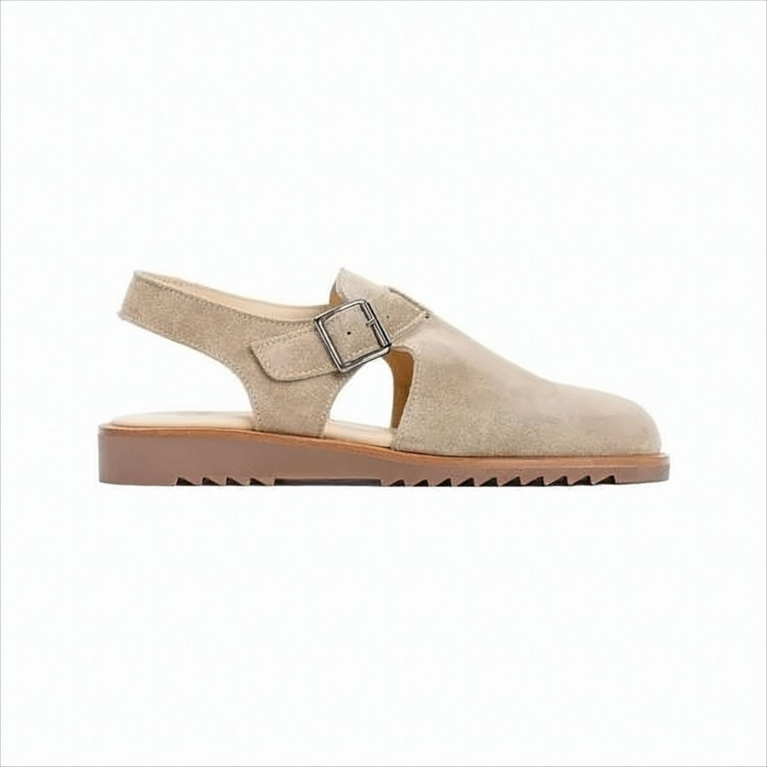 Paraboot Closed-Toe Suede Sandals With Adjustable Slingback Strap