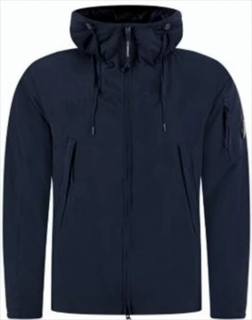 C.P. Company Hooded Blue Zip Jacket With Adjustable Drawstrings