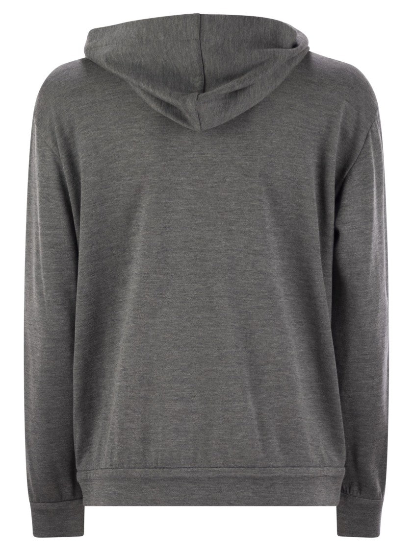 Brunello Cucinelli Cotton-Silk Sweatshirt Topwear With Jewellery