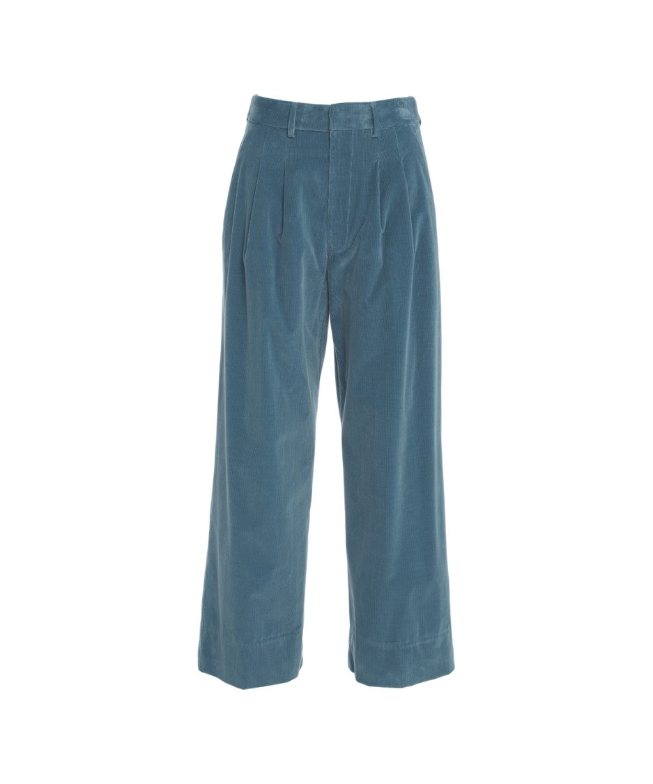 Dondup Pleated Wide-Leg Trousers With High Waist Design