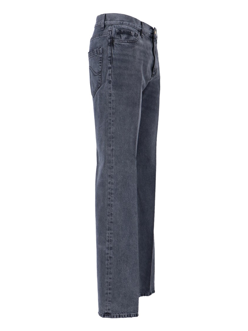 Seafarer Bootcut Jeans In Worn Grey Cotton