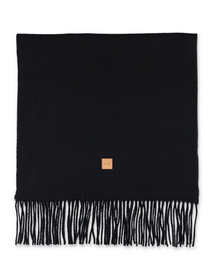 A.P.C. Classic Black Wool Scarf