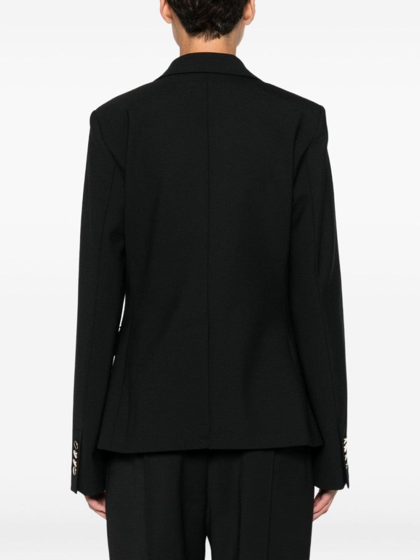 Semi Couture Tailored Double-Breasted Blazer With Gold-Tone Buttons