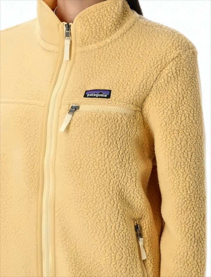 Patagonia Textured Fleece Jacket With Zippered Pockets