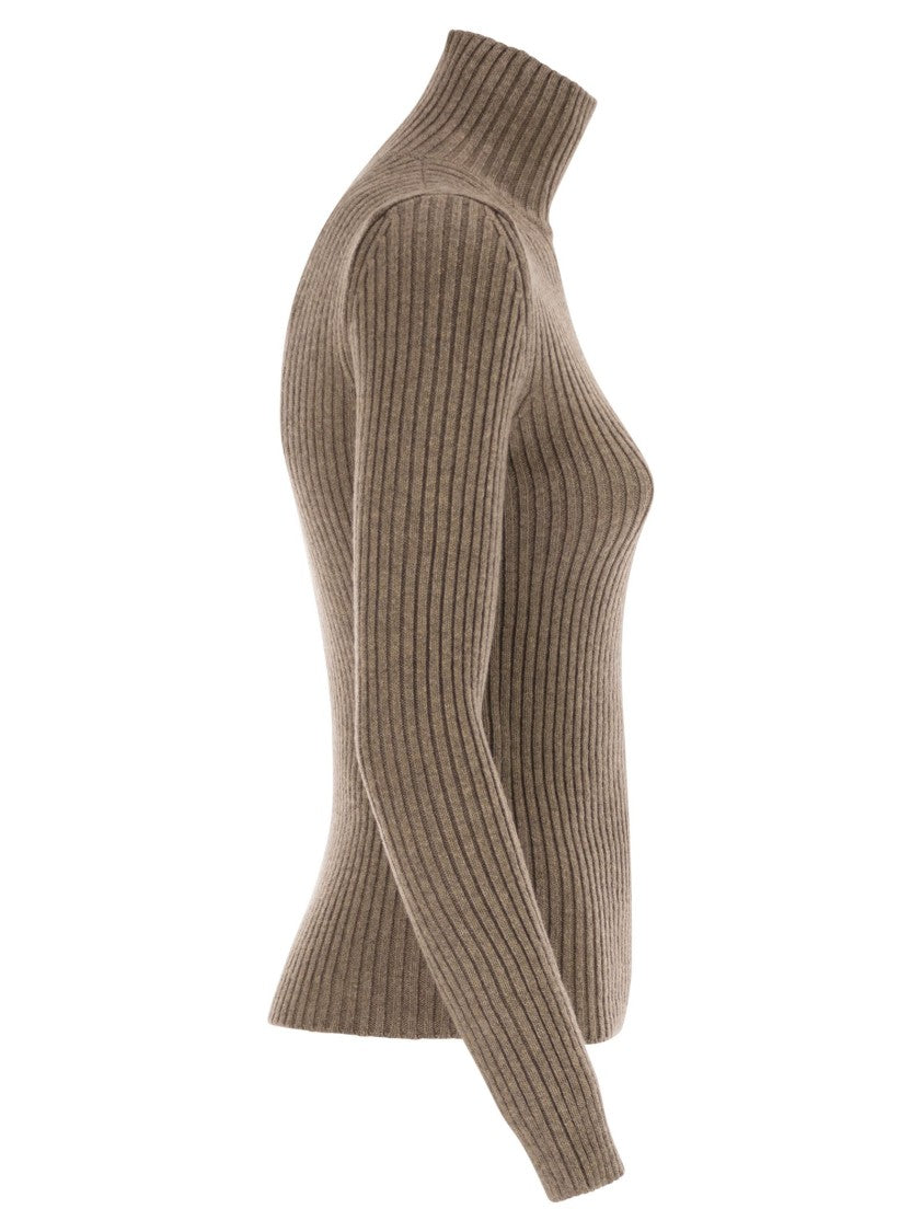 Max Mara Aral1234 - Ribbed Wool And Cashmere Turtleneck Jumper