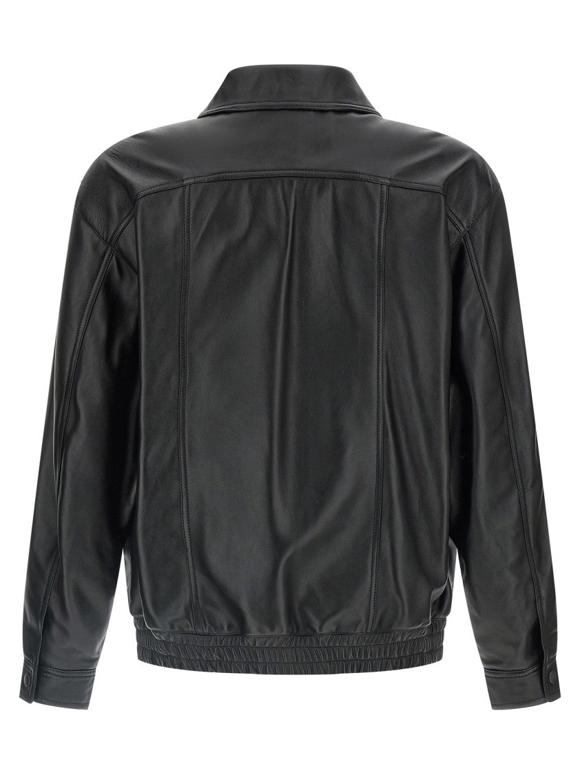 Saint Laurent Leather Bomber Jacket