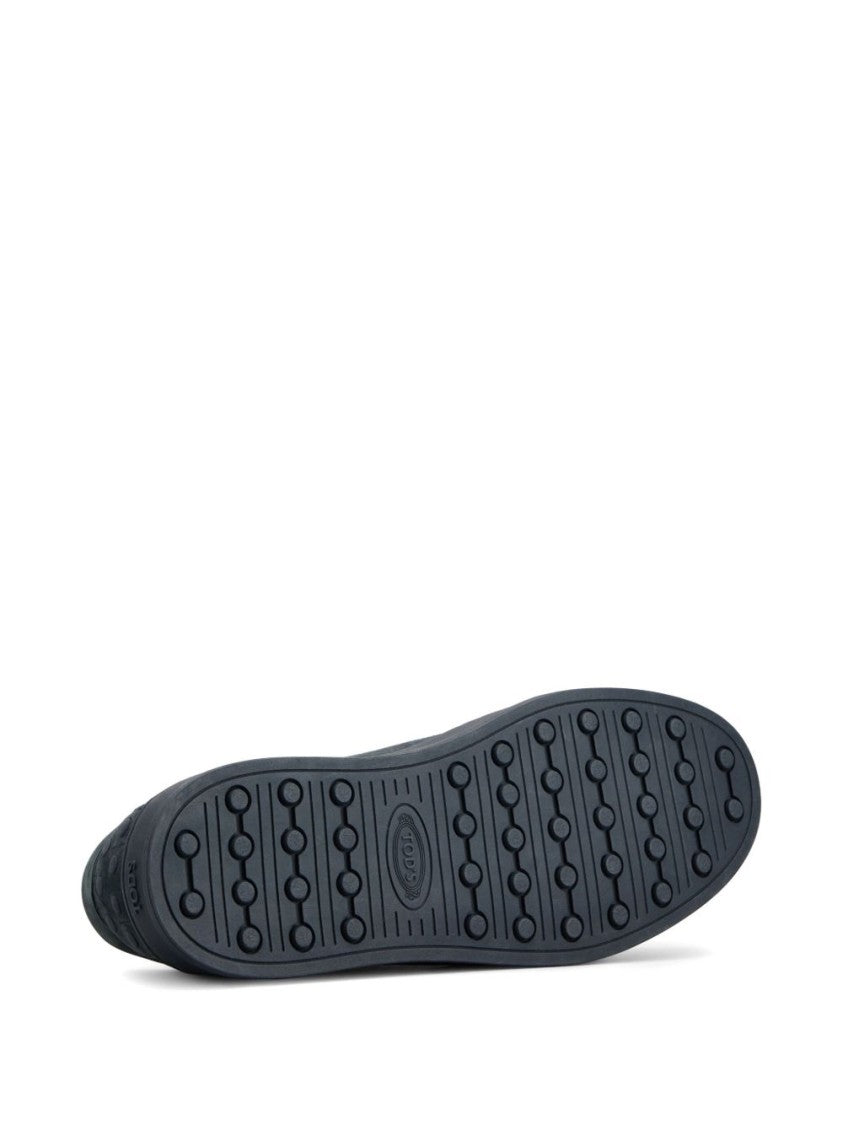 Tod's Black Nabuk Sneakers With Subtle Logo Detail
