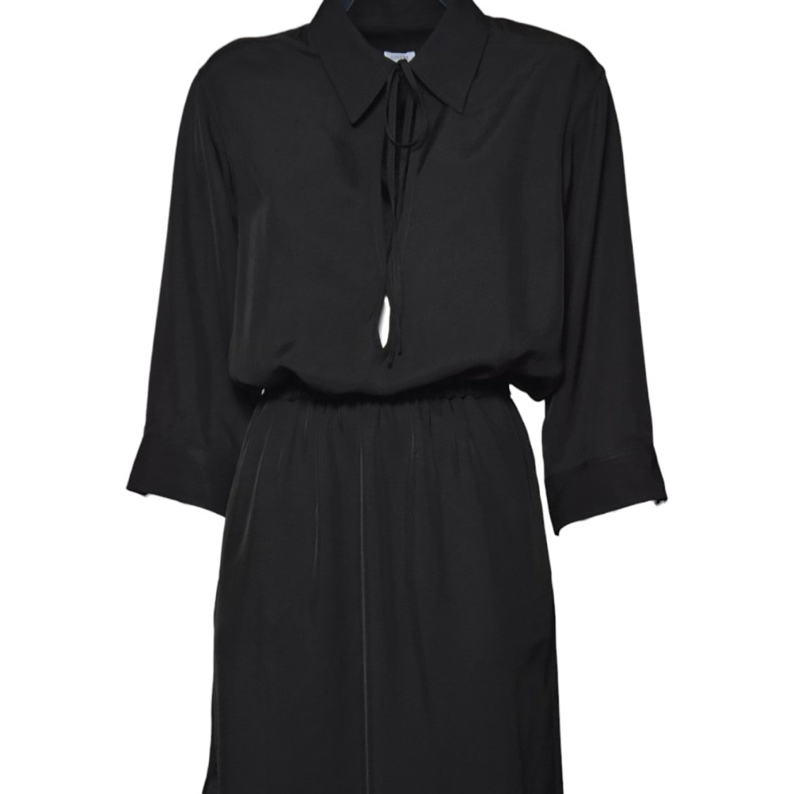 Covert Polo Neck Midi Dress With Tie Detail And Relaxed Fit