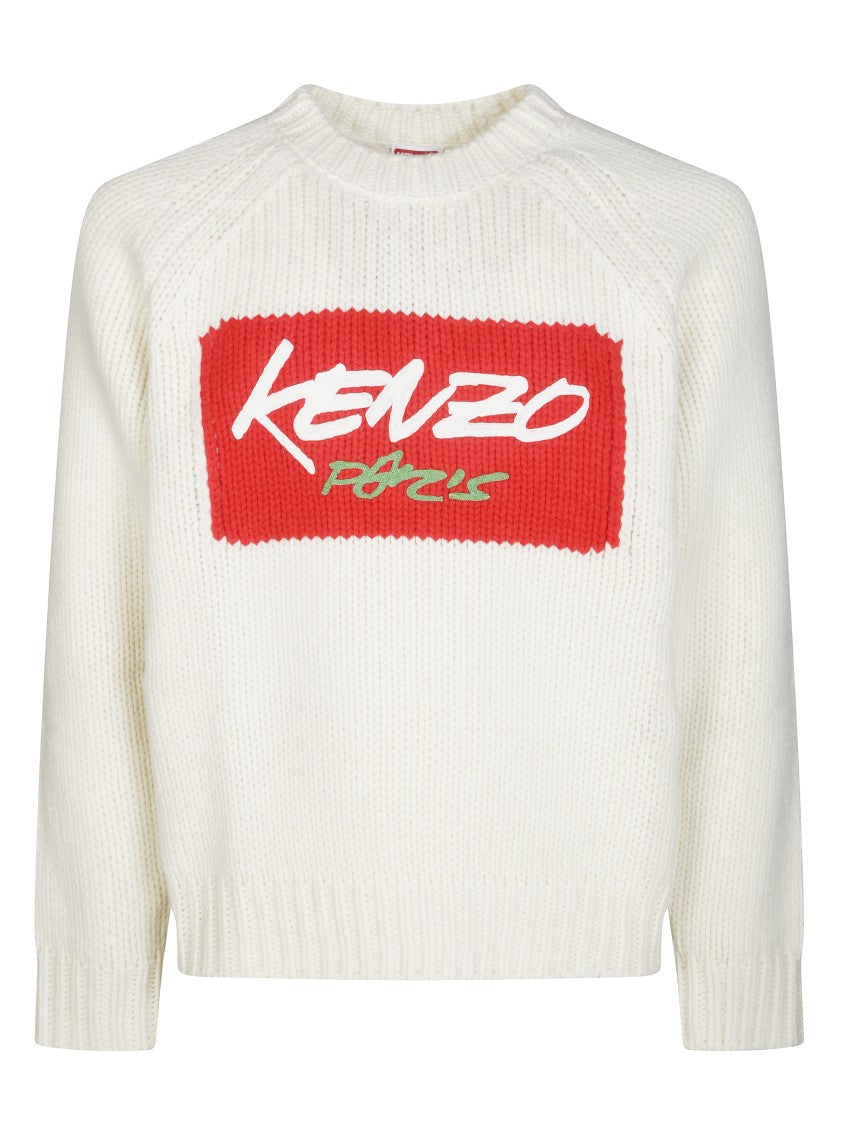 Kenzo Wool Sweater With Bold Graphic Print