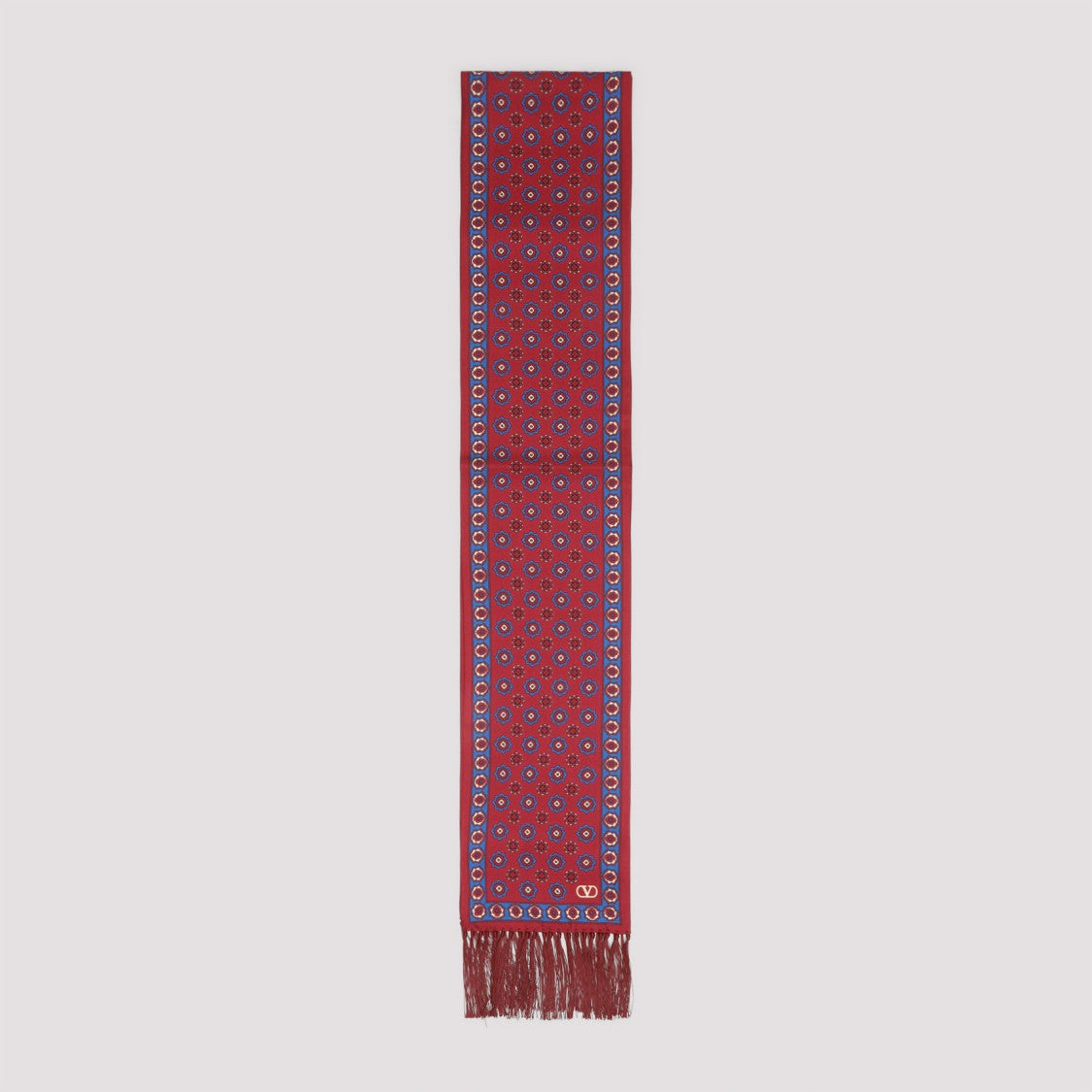 Valentino Red Silk Bandeau Scarf