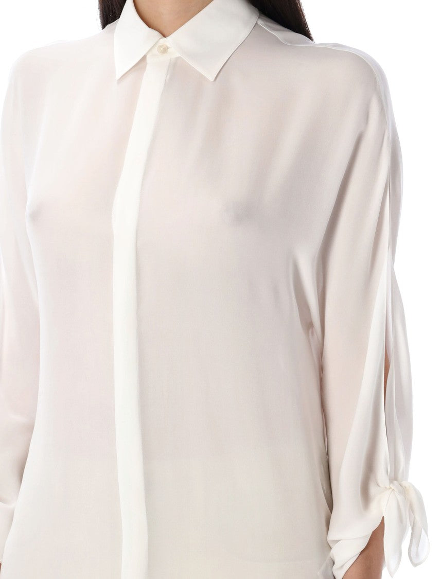 Polo Ralph Lauren Lightweight Semi-Sheer Georgette Silk Blouse