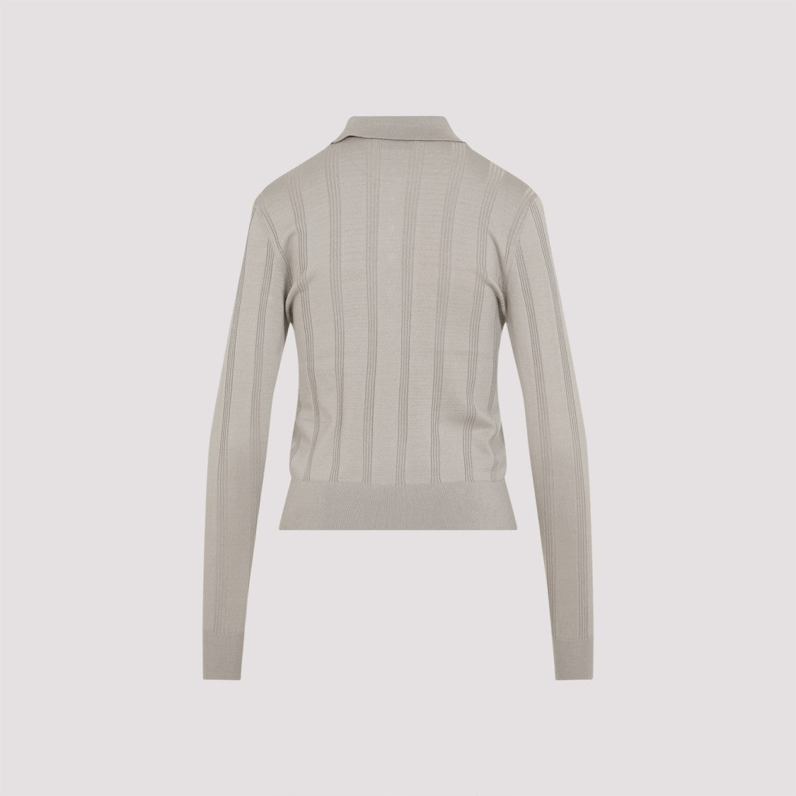 Dries Van Noten Gray Cotton Polo Top