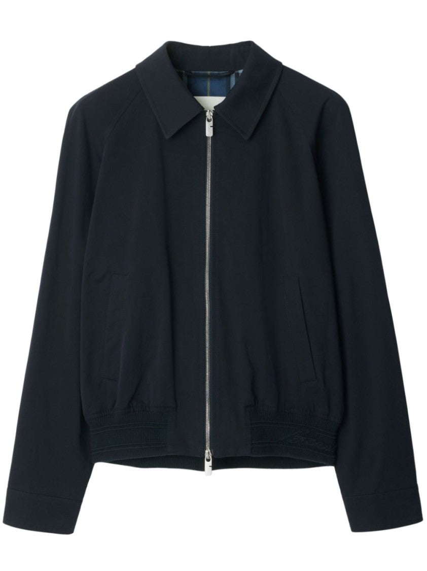 Burberry Black Coat With Zip Closure