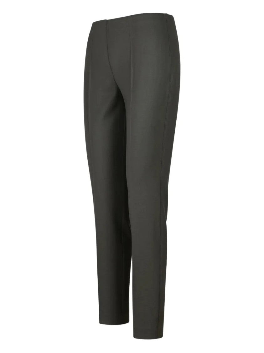 P.A.R.O.S.H. Stone Grey Tailored Trousers With Straight-Leg Cut
