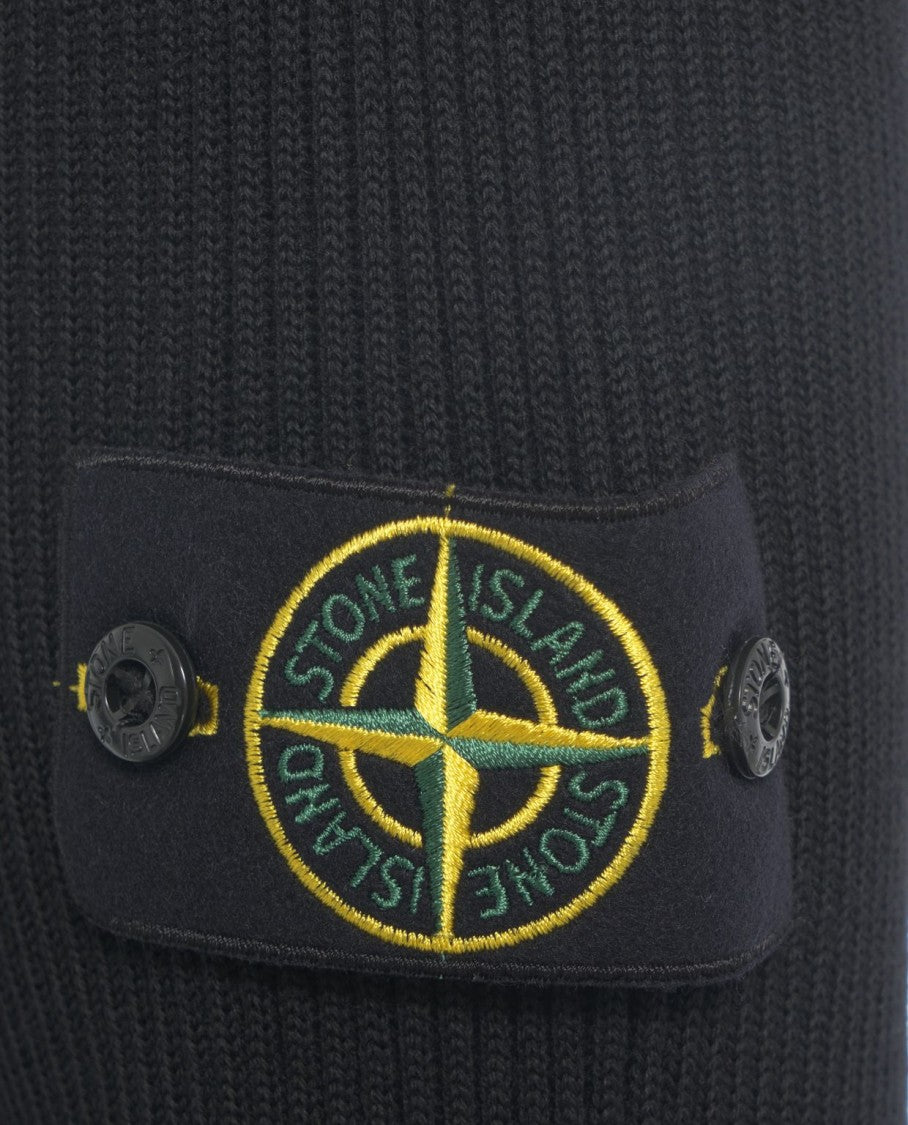 Stone Island Ribbed Knit Turtleneck Sweater