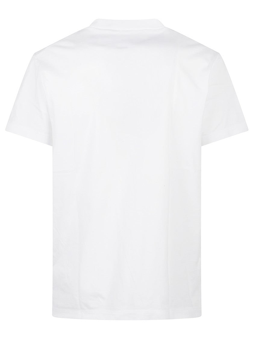 Dsquared2 Plain White Cotton T-Shirt With Subtle Metallic Detail