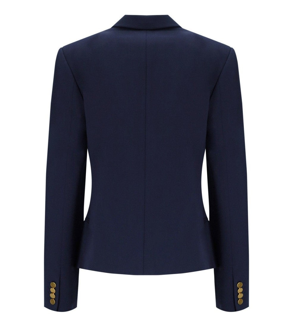 Essentiel Antwerp Irtha Navy Blue Double-Breasted Blazer
