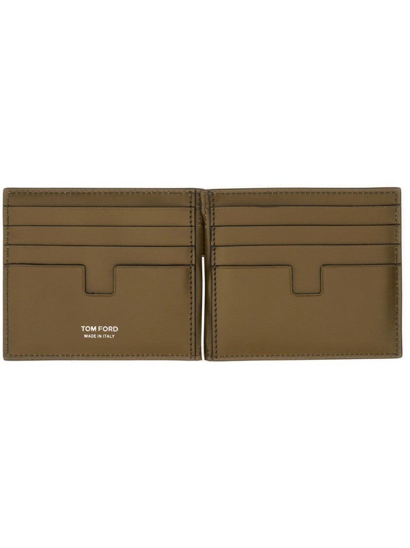 Tom Ford Small Leather Money Clip Wallet