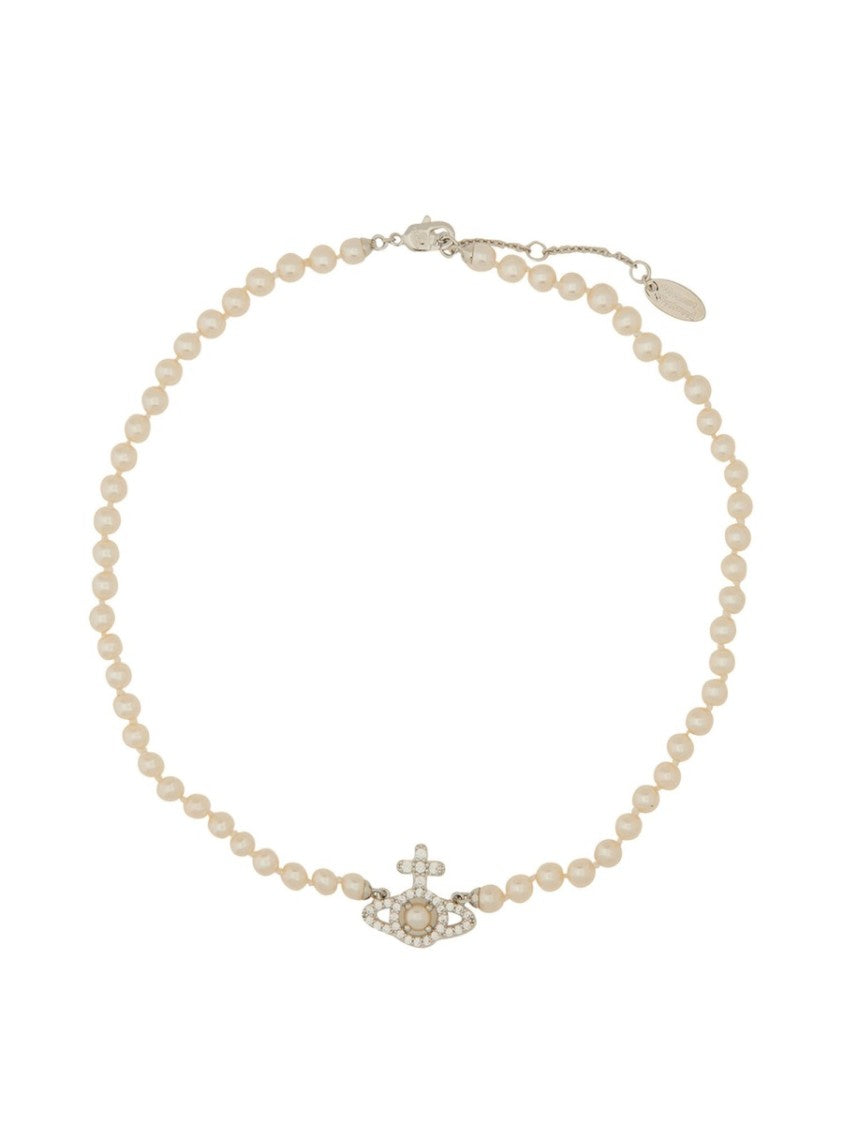 Vivienne Westwood Ornate Brass Necklace With Central Pendant
