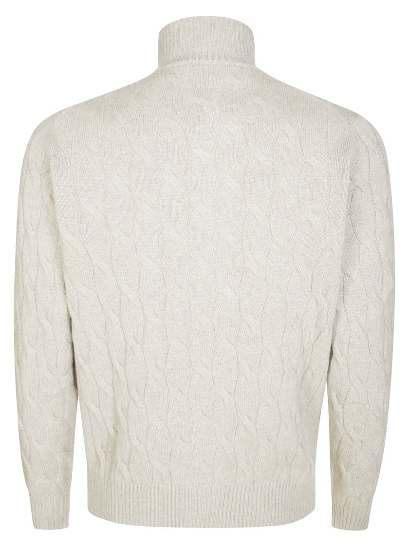 Filippo De Laurentiis Textured Braided Cashmere Bomber Jacket