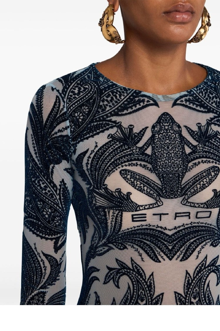 Etro Intricate Paisley Pattern Long-Sleeved Top