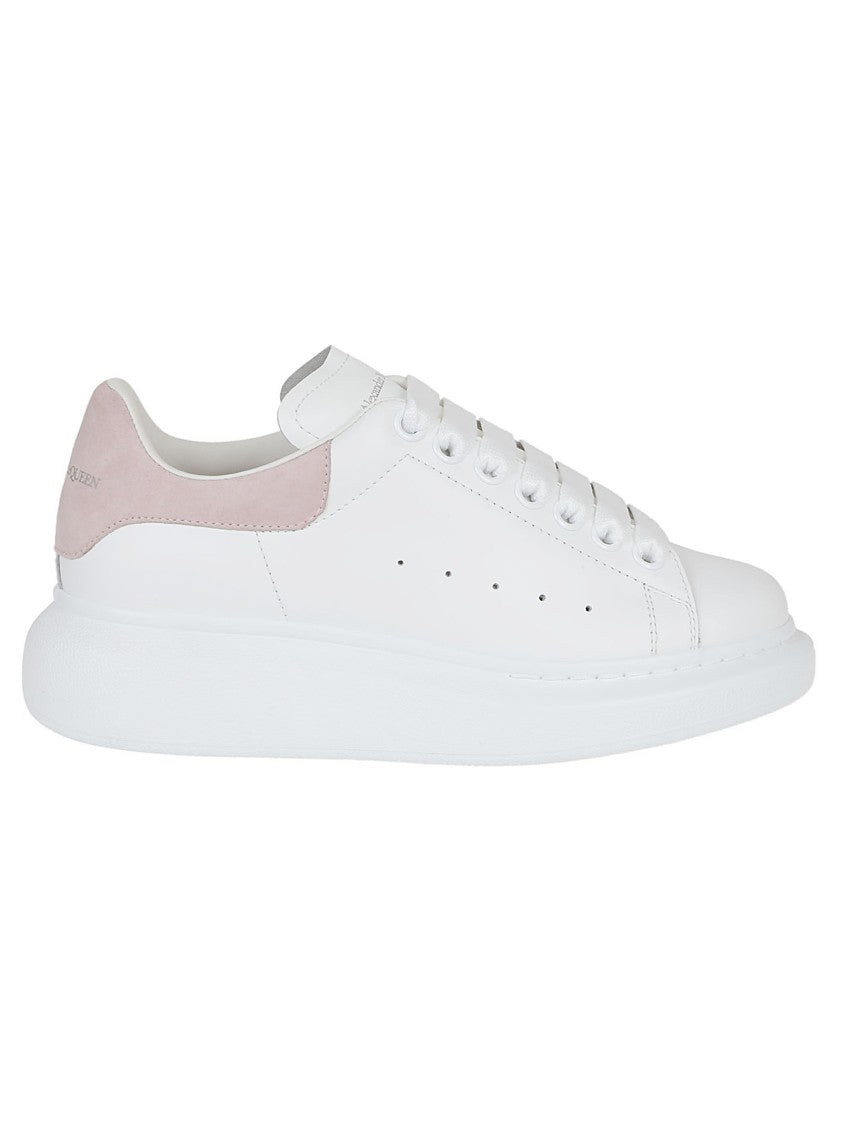 Alexander Mcqueen Oversized Leather Sneakers With Chunky Sole And Logo Detail