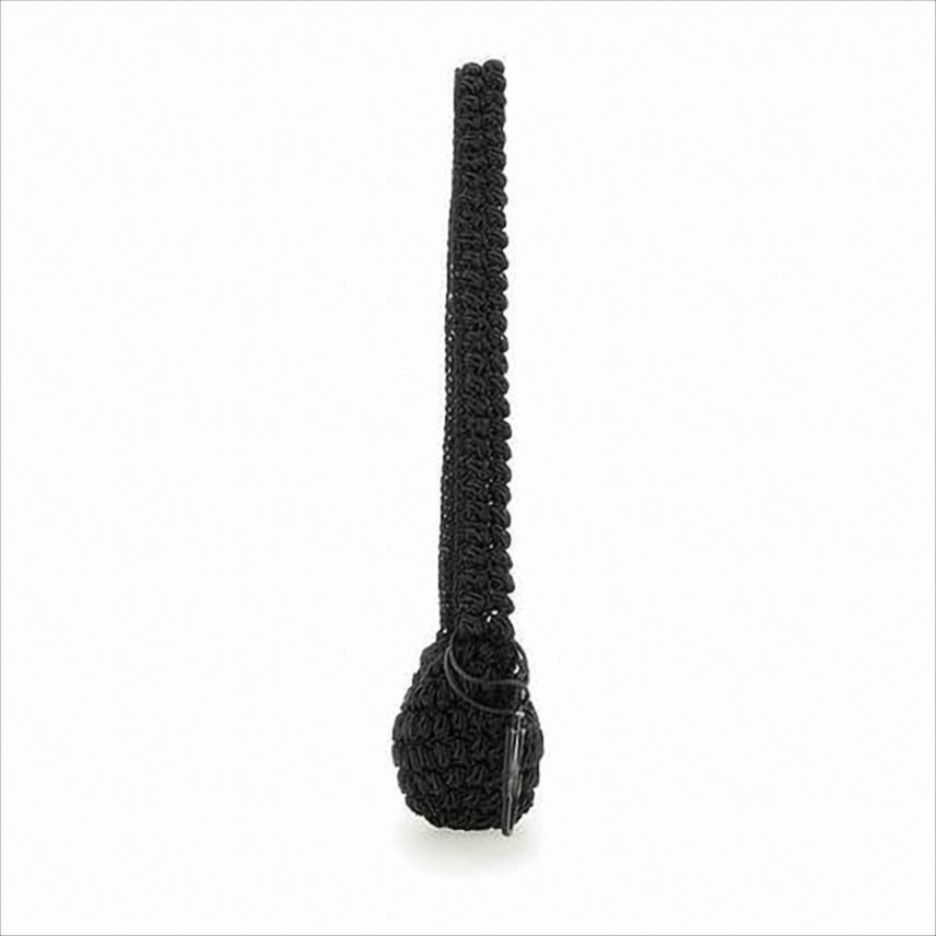 J. W. Anderson Woven Crescent Crossbody Bag With Braided Strap And Metallic Charm