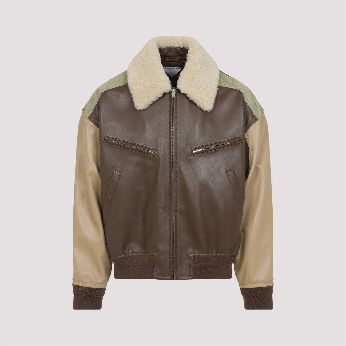 Bottega Veneta Brown Lambskin And Shearling Jacket