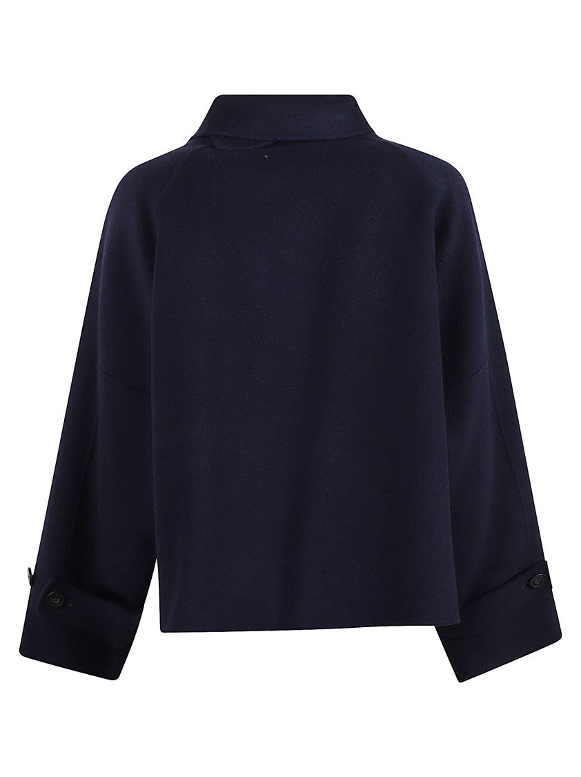Max Mara Cropped Wool Jacket With Classic Collar