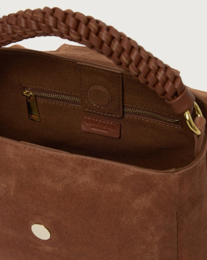 Orciani Terra Di Siena Nubuck Leather Handbag