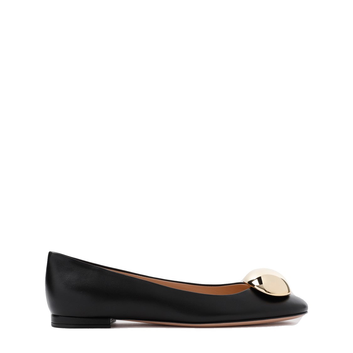 Gianvito Rossi Black Nappa Leather Ballerina