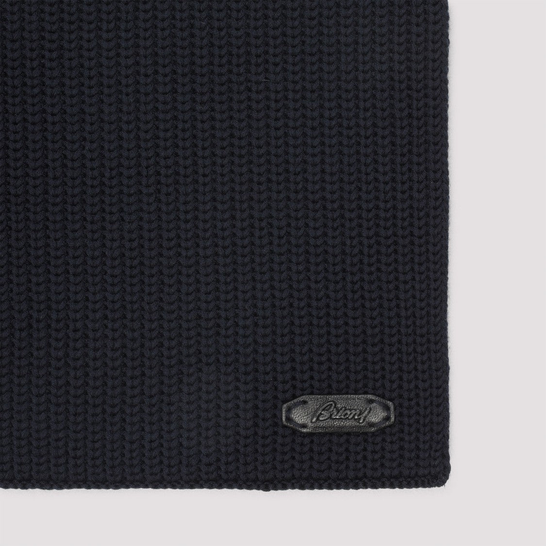 Brioni Textured Knit Wool Scarf With Subtle Branding