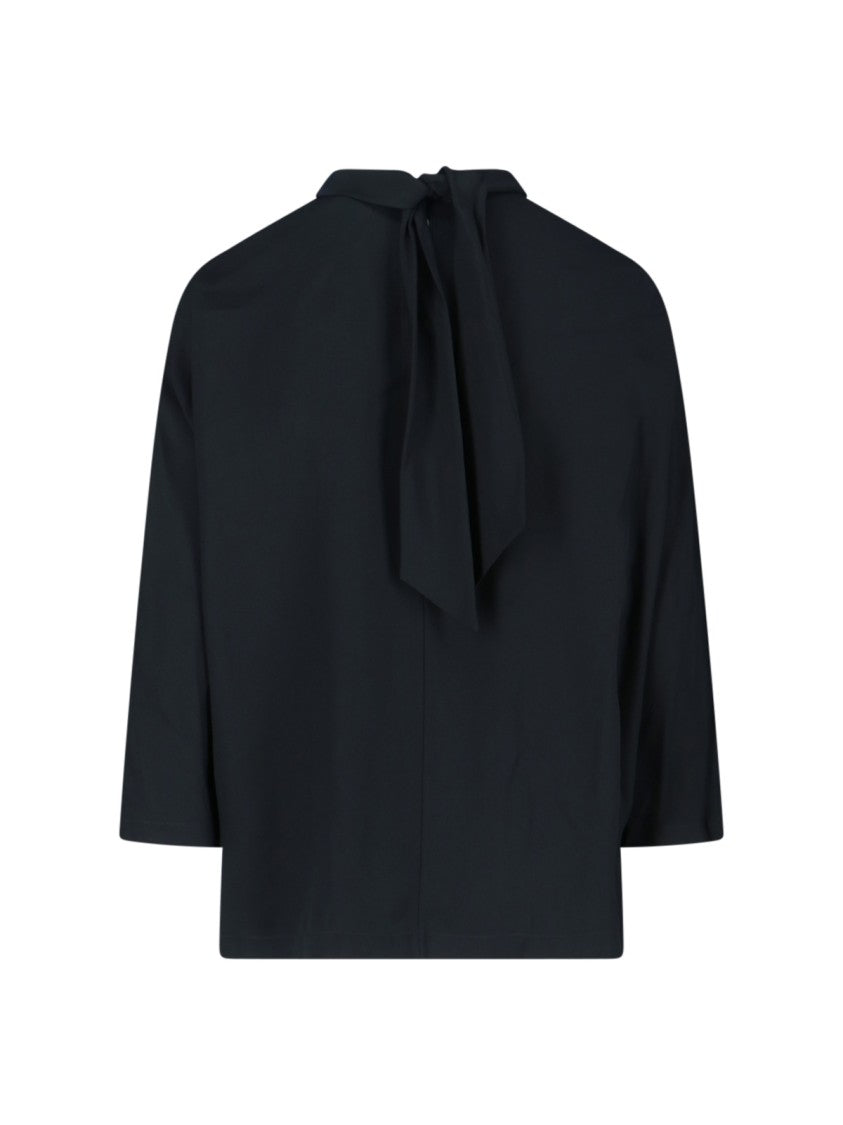Aspesi Minimalist Black Top With Clean Silhouette