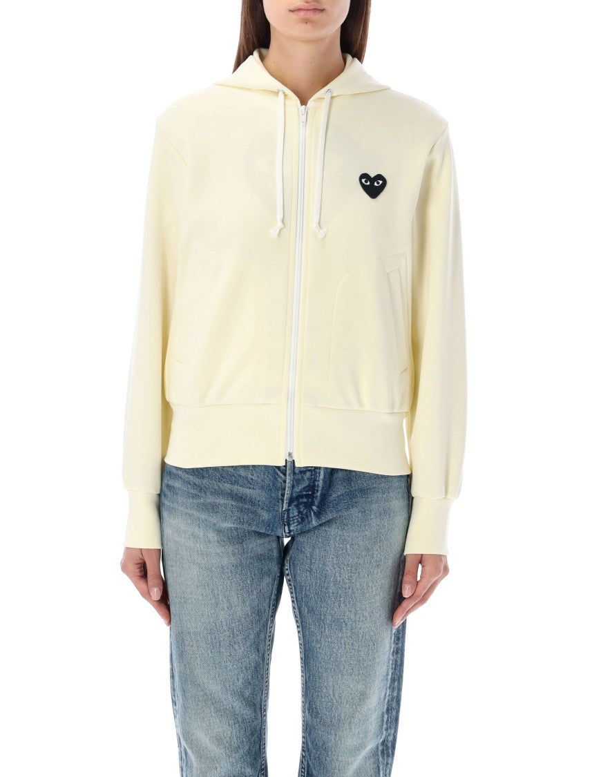 Comme Des Garçons Zip Hoodie Black Heart