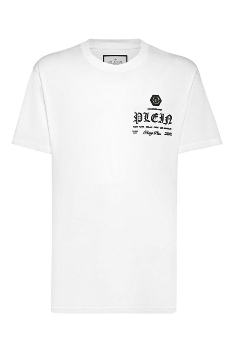 Philipp Plein Cotton T-Shirt With Design And Distinctive Logo Print