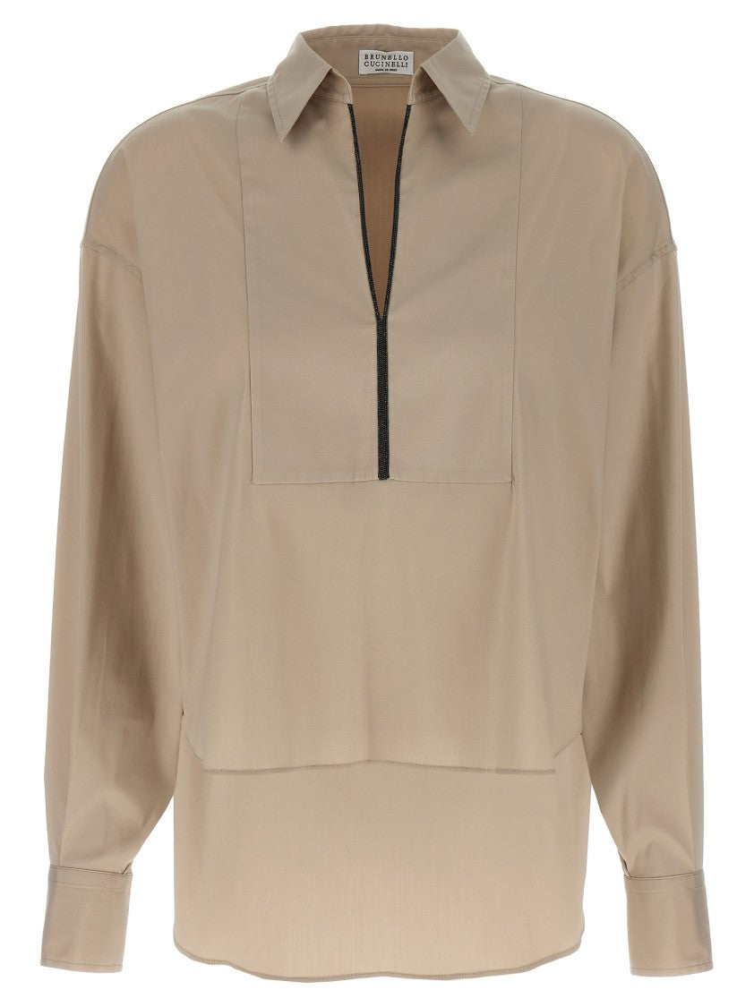 Brunello Cucinelli Monile V-Neck Shirt