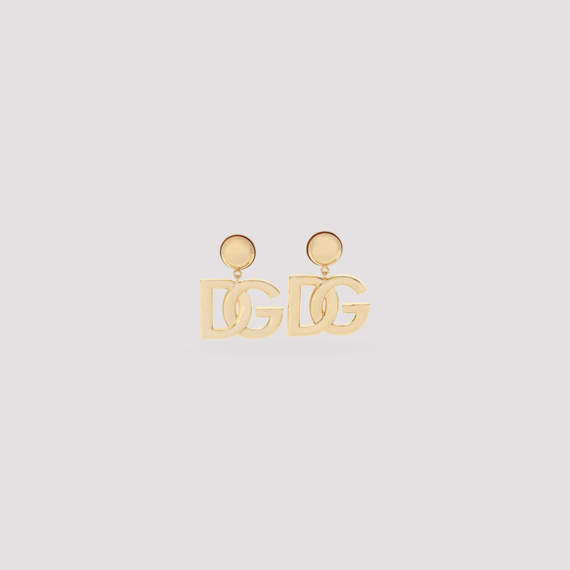 Dolce & Gabbana Gold Brass Clips Pop Dg Earrings