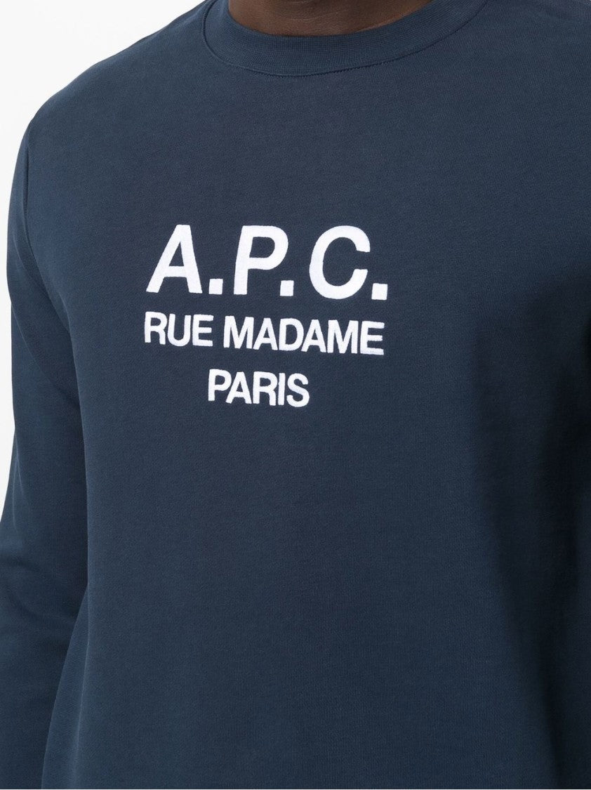A.P.C. Classic Cotton Sweatshirt With Iconic Logo And Fit