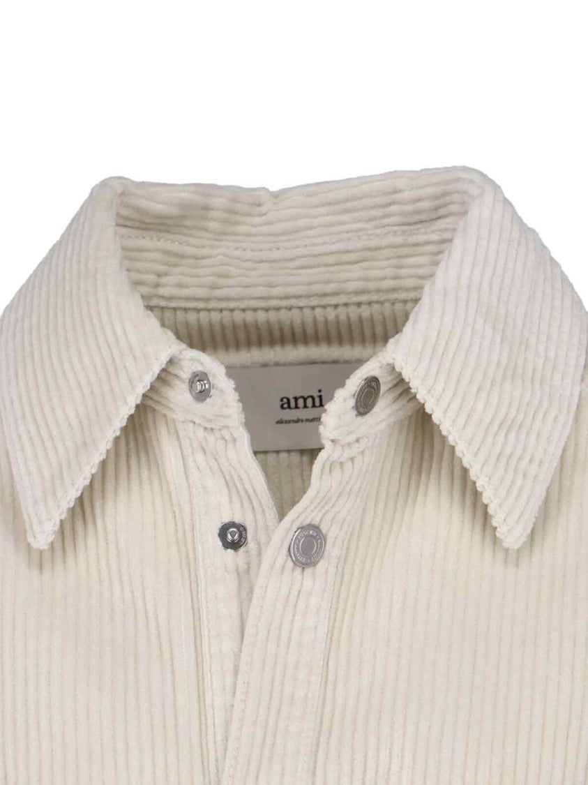 Ami Corduroy Shirt – White