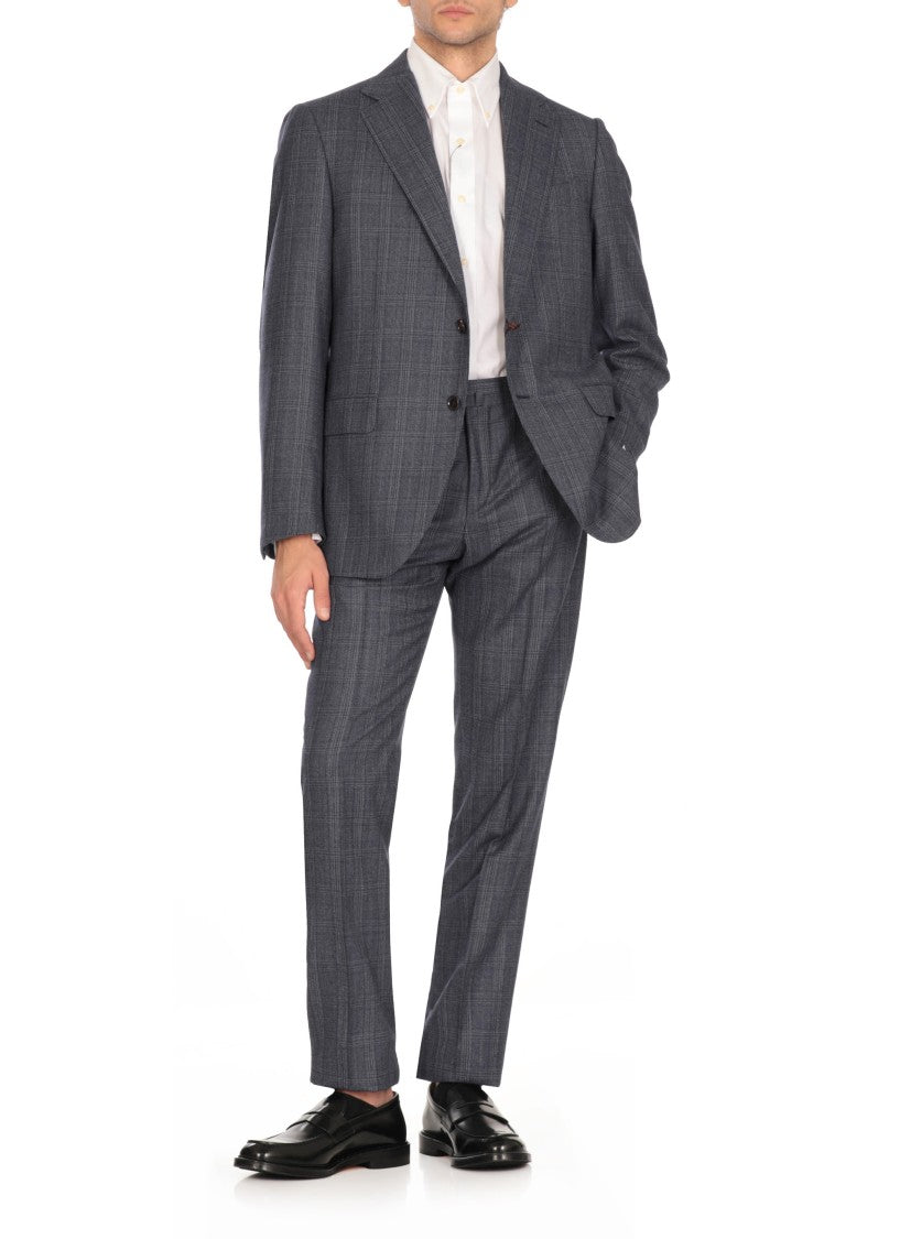 Caruso Blue Wool Suit