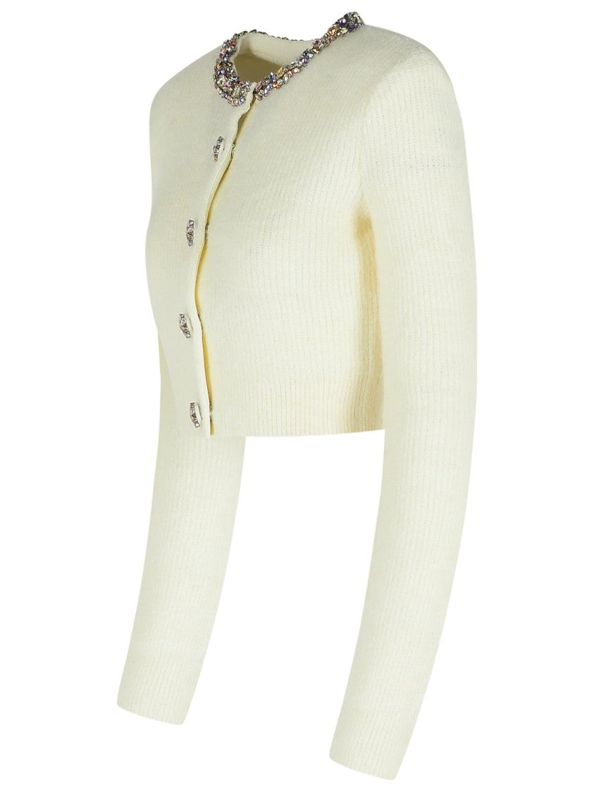 Self-Portrait Cream Alpaca Blend Cardigan