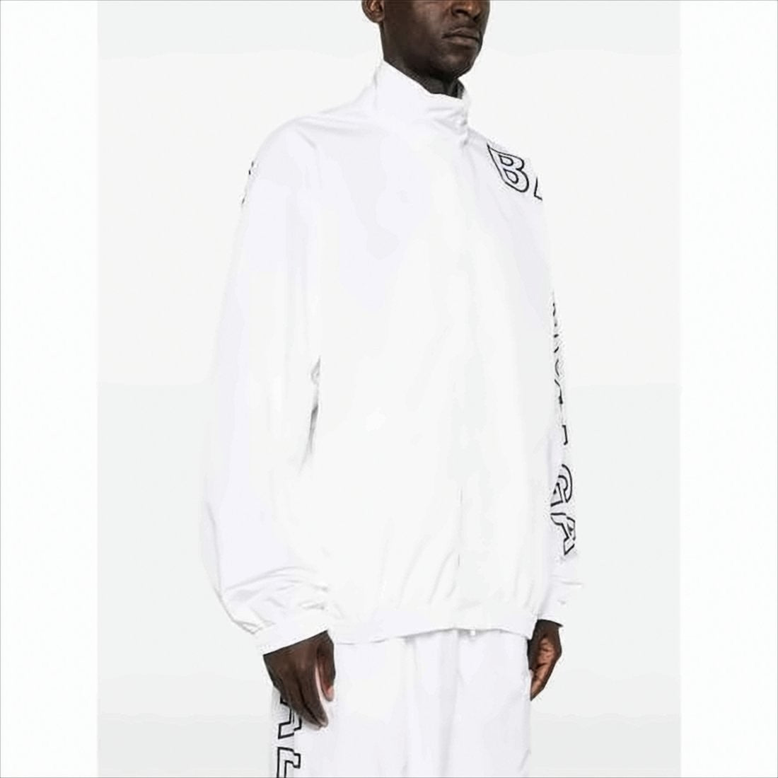 Balenciaga Lightweight White Jacket With High Collar