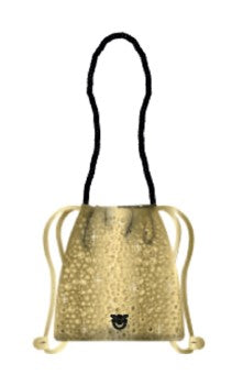 Pinko Textured Structured Handbag With Drawstring Closure