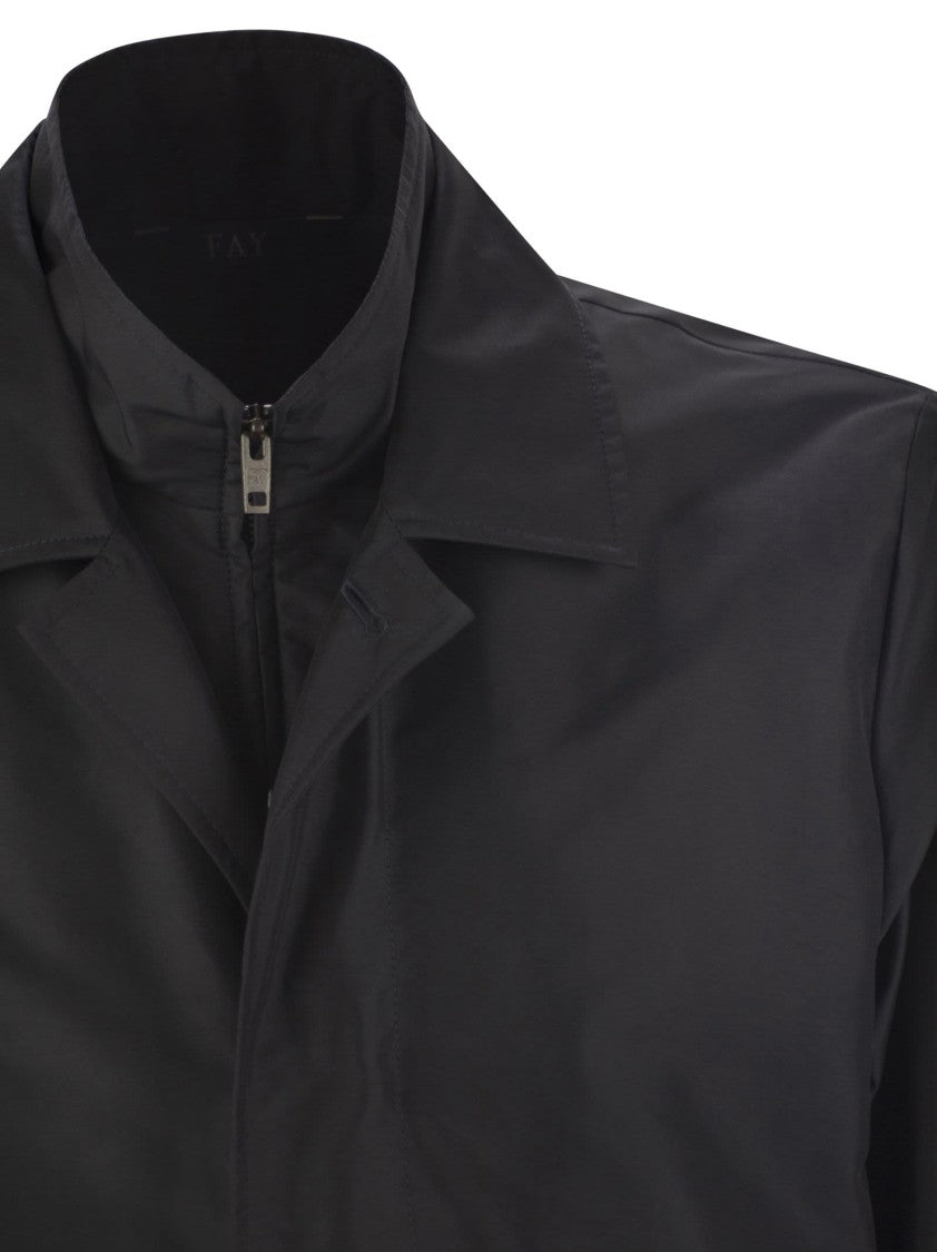 Fay Morning Coat In Technical Cotton