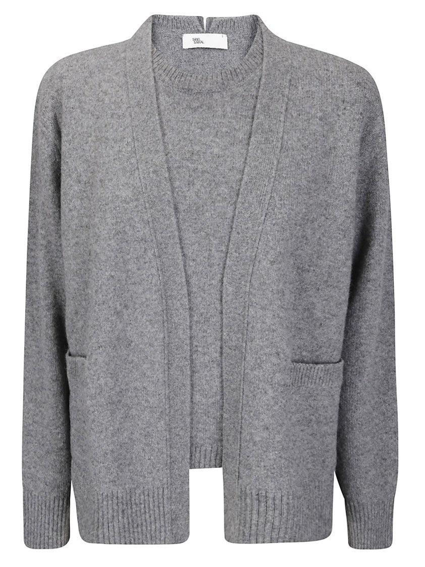 Sibel Saral Double-Layer Wool Vest With Cardigan Integration