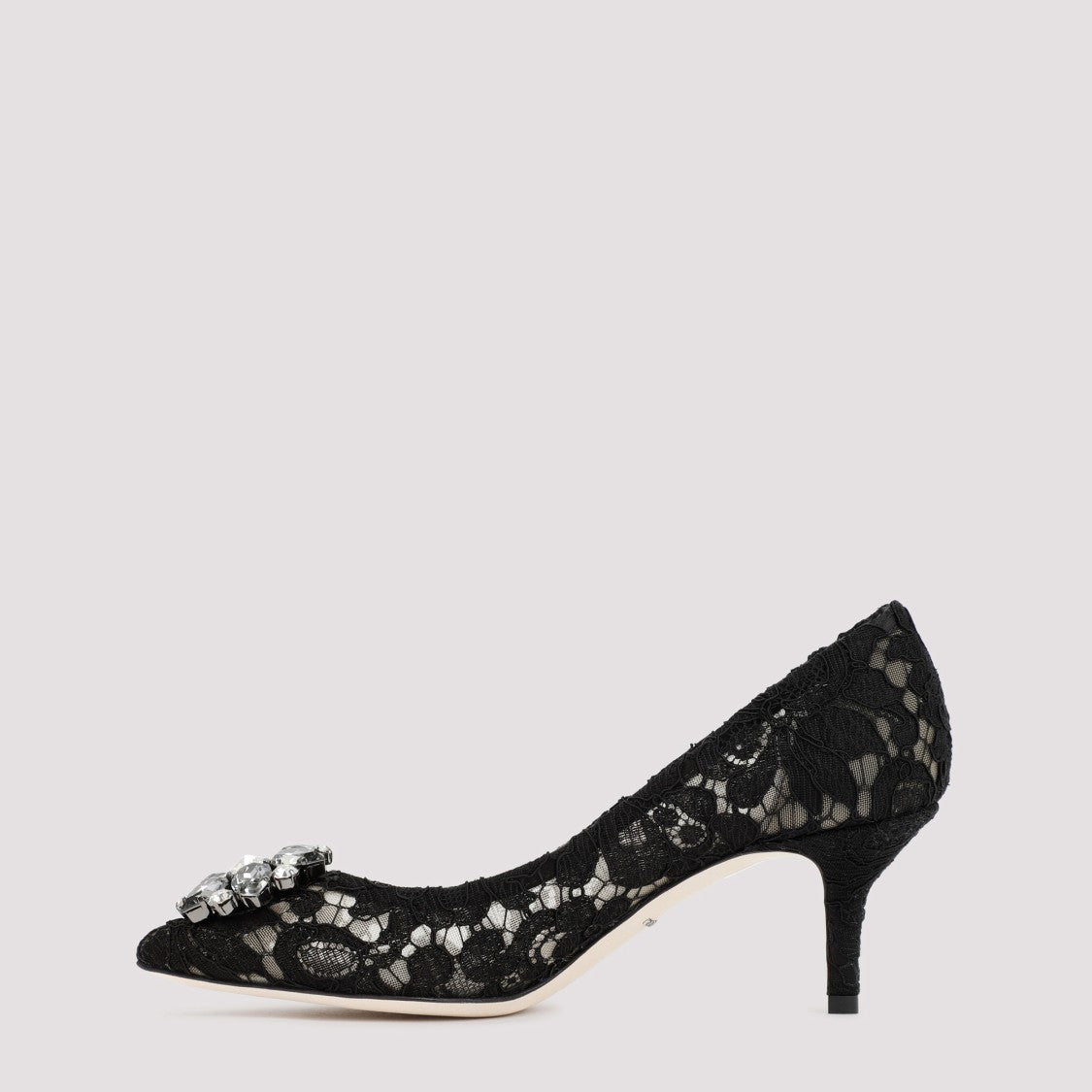 Dolce & Gabbana Black Lace Viscose Pumps